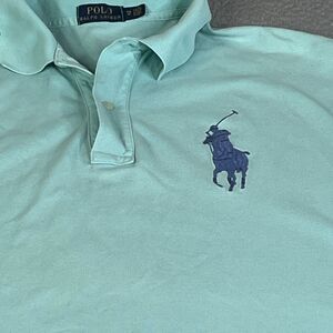 Polo Ralph Lauren Shirt Mens 2XB Big Pony Blue Cotton Golf Rugby Purple Pony #3